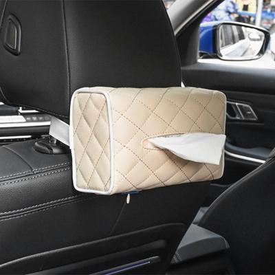 Custodia per fazzoletti auto, parasole, con gancio per schienale, porta fazzoletti auto, custodia universale per fazzoletti in pelle PU