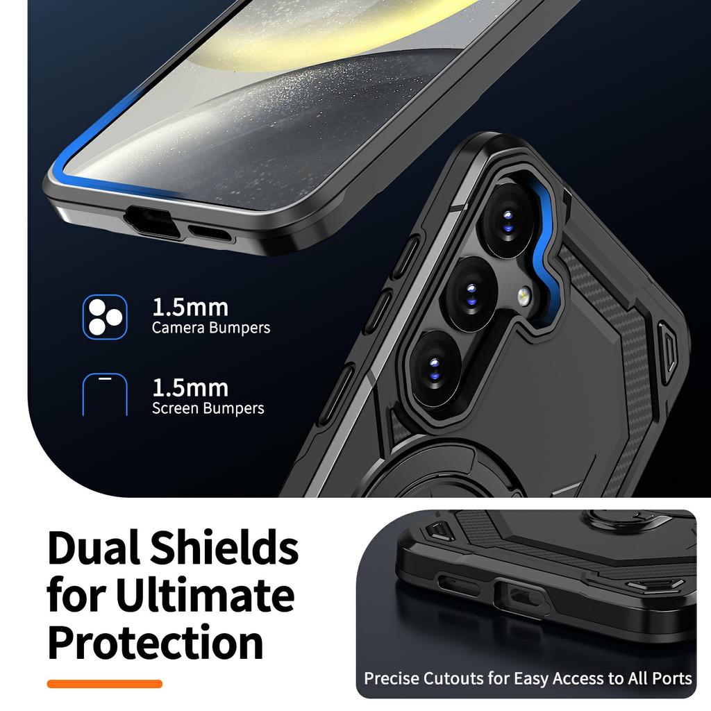 For Samsung Galaxy S26 / S26 Pro Magnetic Case Ring Kickstand PC + TPU Hybrid Phone Cover