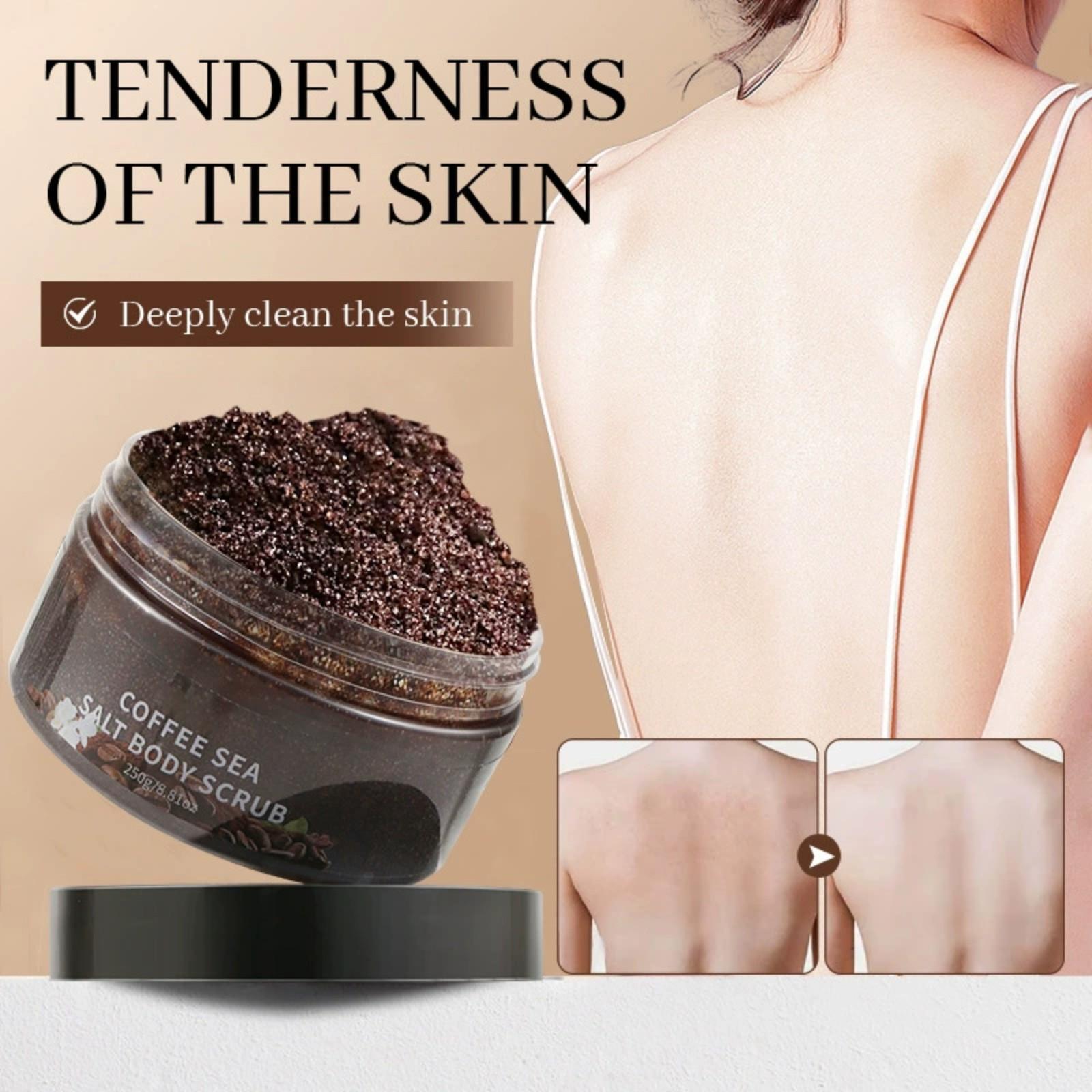 

Coffee Body Scrub Cream For Deep Body Cleansing, Sea Exfoliation, And Chicken Skin Removal One Size