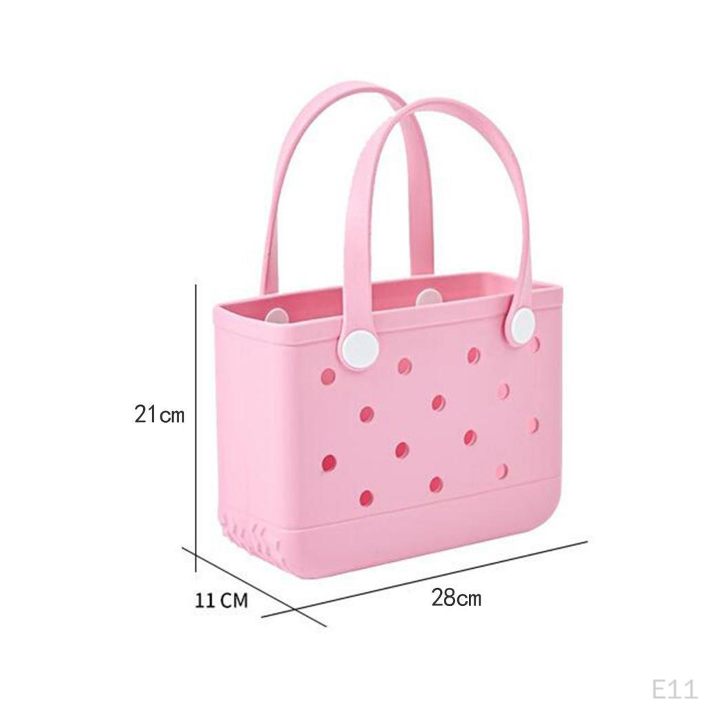 Washable Tote Bag Waterproof Handbag Organizer Fashion Summer Kids Beach Green
