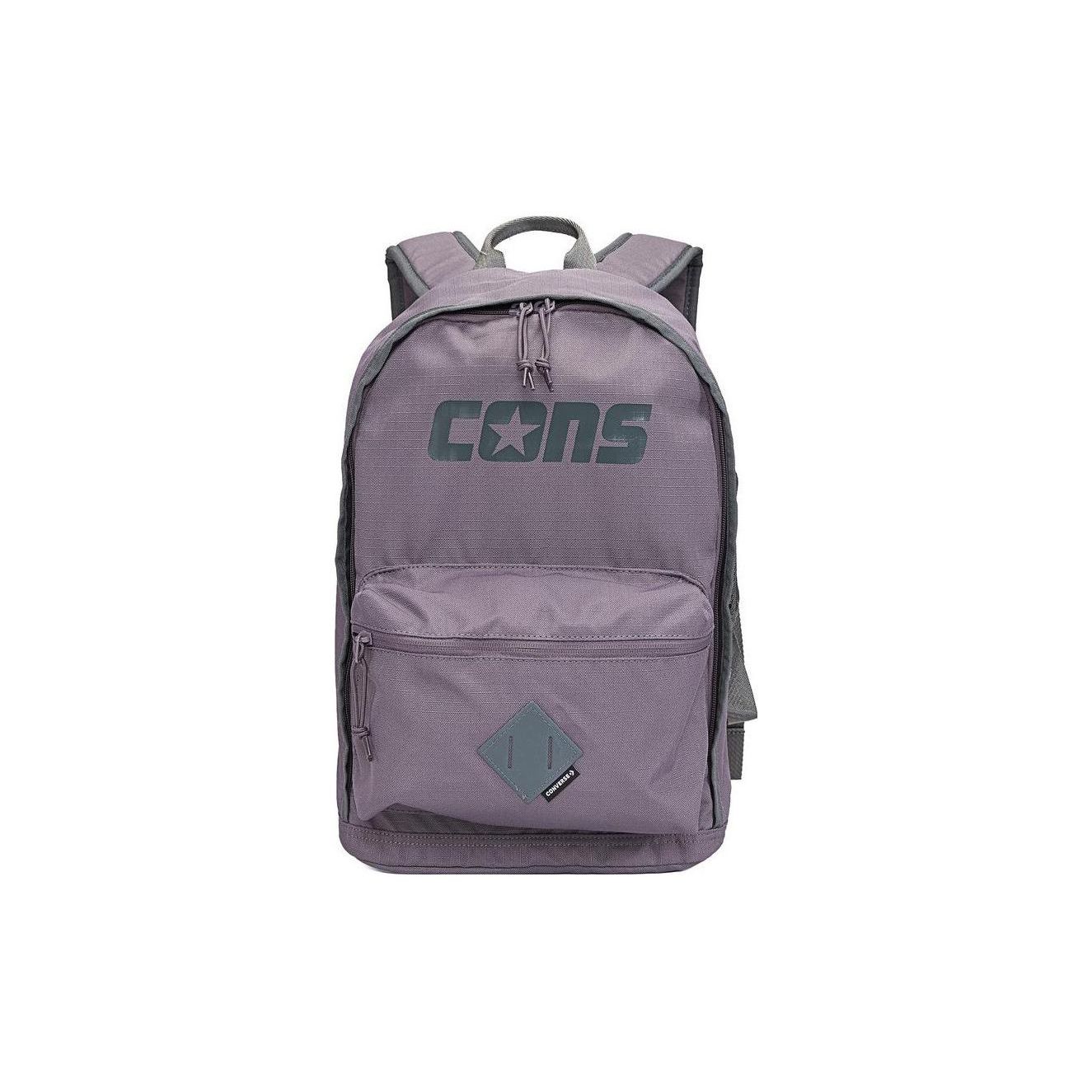 Converse Fashion Casual Color Block Large Capacity Zipper Backpack Unisex Backpack Purple 10023806-A04 Purple