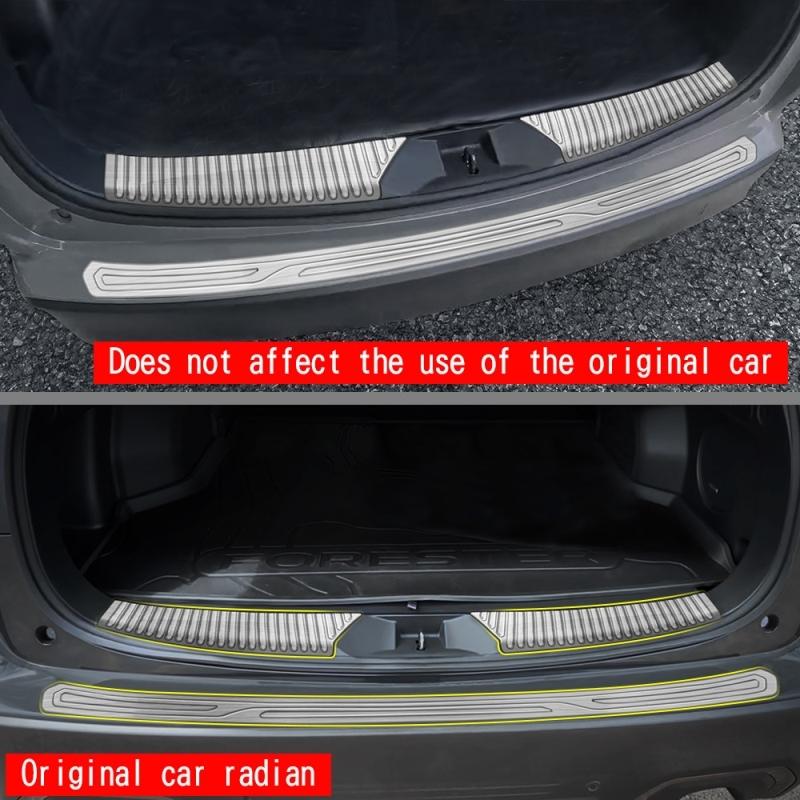 For Subaru Forester 2024 2025 2026 steel Built-in Rear Bumper Protector door Sill Trunk Threshold Tread Plate Trim Accessories