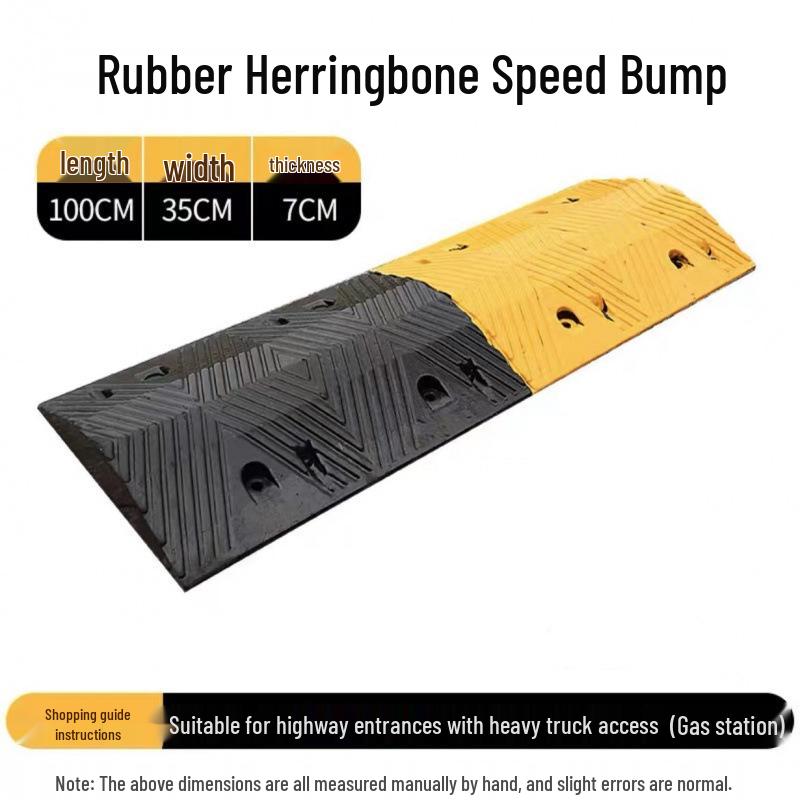 Rubber Speed Bump Cast Iron Ramp Plate