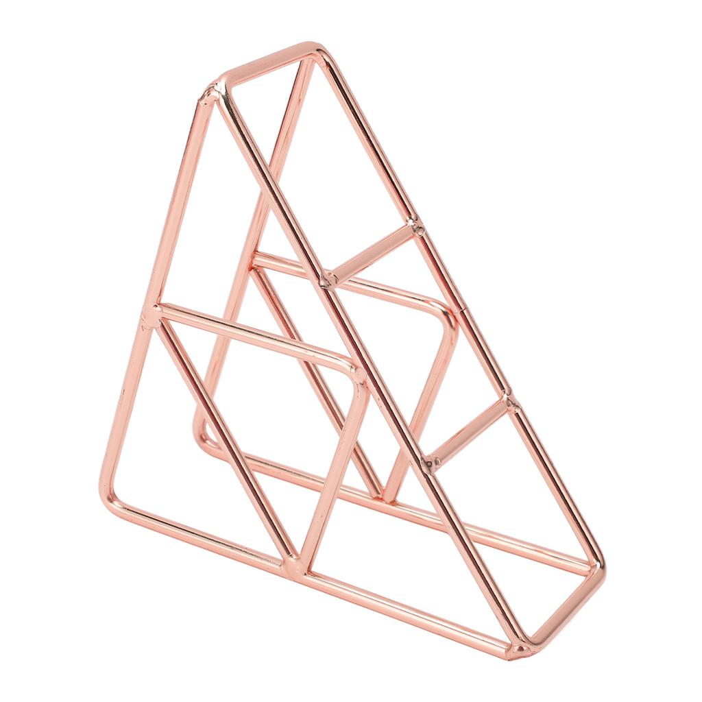 Napkin Holder Fashion Thickened Widened Triangular Freestanding Metal Wrought Iron Vertical Tissue Holder