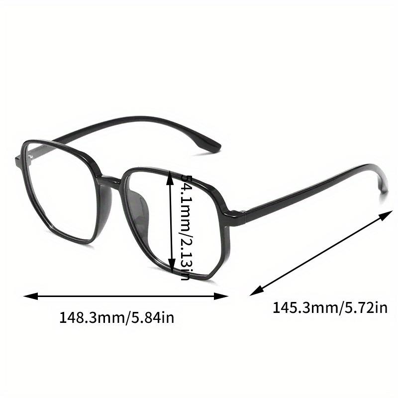 2 Pieces of Unisex Ultra Light PC Large Frame Glasses for Decoration