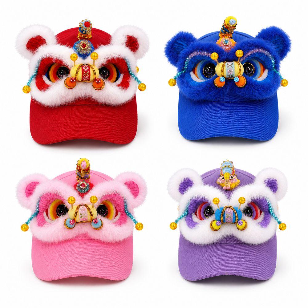 Versatile Style 3D Lion Dance Hat Lightweight Casual Beach Cap New Outdoor Sun Hat