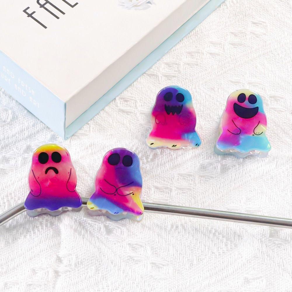 Colorful Ghost Grab Clip Pvc Spooky Hair Claw Fashion Halloween Grab Clip  Kids