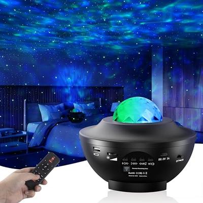 Proyector de Estrellas Aurora con Control Remoto ZEAKOC, Planetario para Uso Doméstico, 10 Modos de Iluminación, Reproducción de Música, Control por Voz, Brillo Ajustable, Volumen
