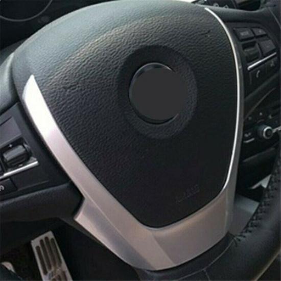 Silver ABS Interior Steering Wheel Trim For BMW X3 X4 F25 F26 11-17 X5 F15 14-18