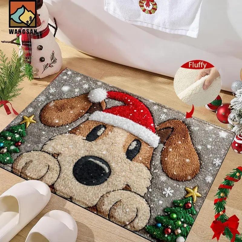 Christmas Floor Mat, Bathroom Water-absorbing Non-slip Floor Mat, Easy To Take Care of Floor Mat At the Entrance