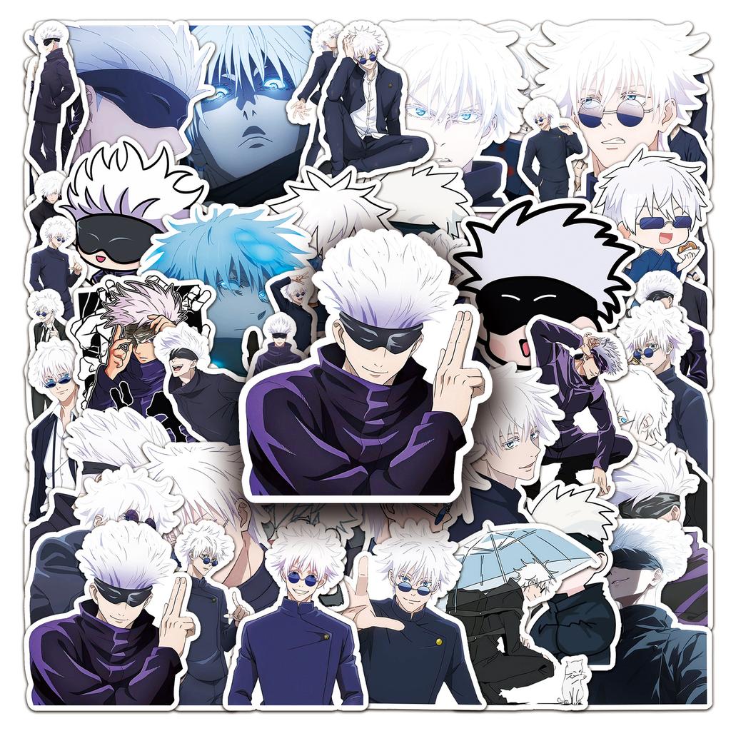 50 Pieces of Wujou Graffiti Stickers Cartoon Japanese Manga Magic Return To Battle Decorative Mobile Phone Water Cup Suitcase Stickers