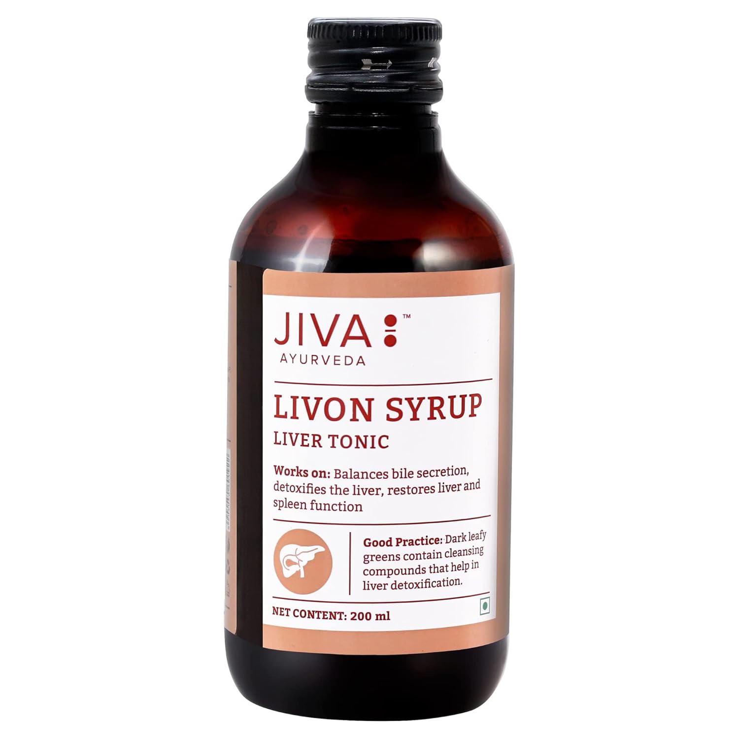 

Jiva Ayurveda Livon Syrup 200ml Pack of 1 | Herbal Liver Tonic for Digestion & Appetite Support Naturally
