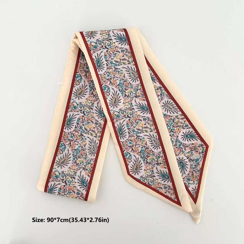 Luxury Neck Strap Long Hair Band Fashion Silk Scarves