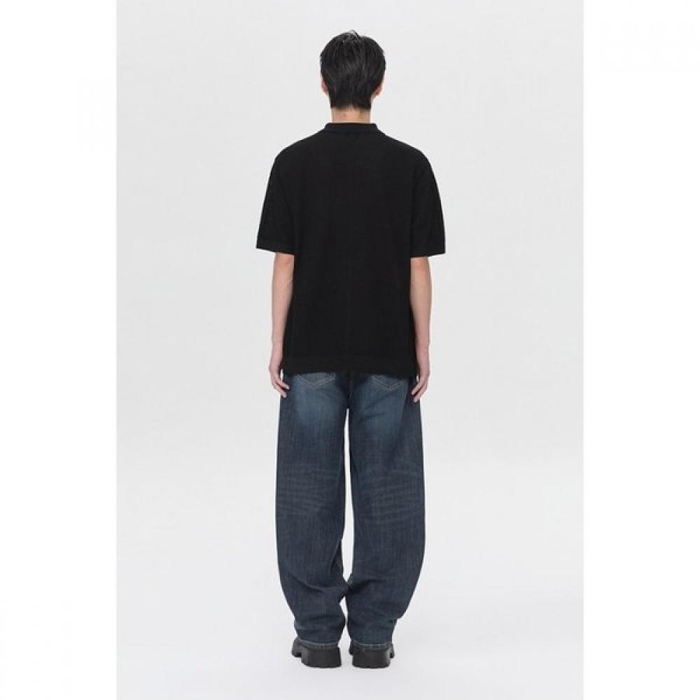 Customellow Black Texture Knit Sweater C9wam26411bkx