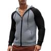 Men's Plaid Zip Up Hoodie Long Sleeve Drawstring Casual Athletic Sweatshirt Jacket