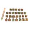 Unique Marking Symbol Set English Letters Leather Punching 26 Stamps Zinc Alloy Set Tools Craft for Mental Stamping