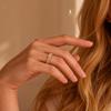 European & American Oval Egg-Shaped Full Diamond Ring with Zircon for Girls