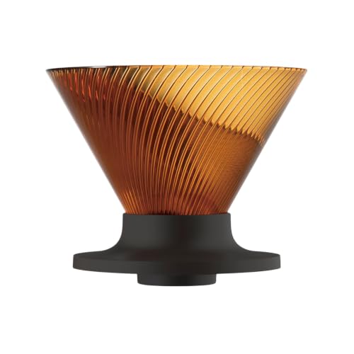 Hario V60 Dripper NEO voor 1-4 Kopjes Tritan Hars Spiraalvormige Ribben Amber Kleur Gemaakt in Japan VDN-02-AB