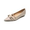Weiwei Girl 638-3 Design Sense Niche Pointed Single Shoes Women's Lotus Leaf Edge Shallow Mouth One Pedal Versatile Flat Shoes