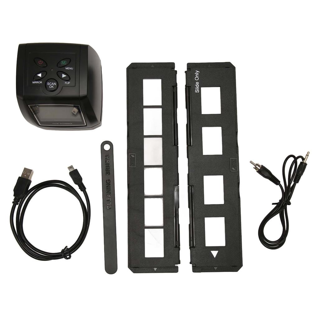 Film Scanner 2.36in TFT LCD 5MP JPEG Preview Playback Editing CMOS Slide Scanner for 35mm 135mm Color Black White