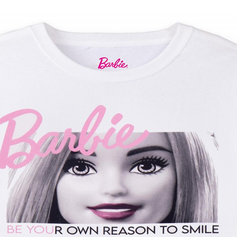 Barbie Womens Short Sleeved T-Shirt White Barbie Doll