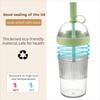 Drinkware Cold Drink Tumbler With Lids Straw Cups Portable Milk Tea Cup  Office