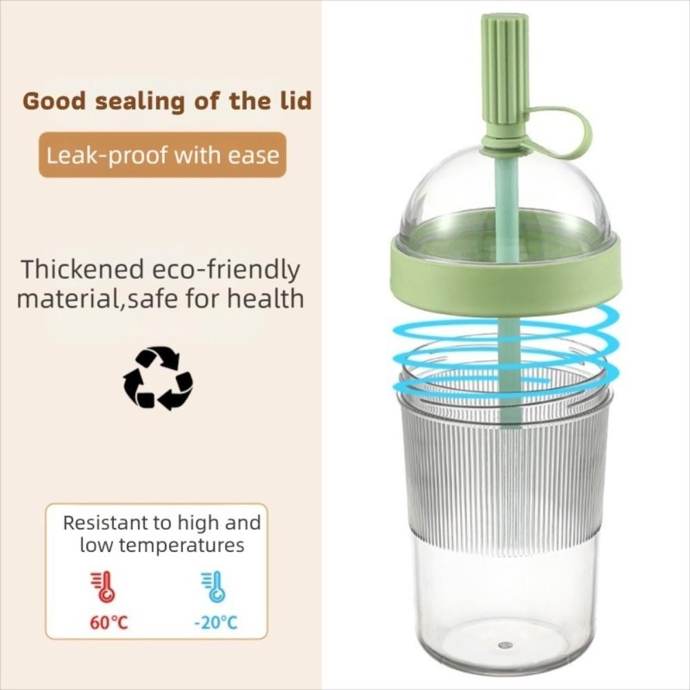 Drinkware Cold Drink Tumbler With Lids Straw Cups Portable Milk Tea Cup  Office