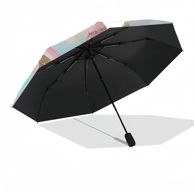 1pc Unicorn Floral Fantasy Umbrella with Plastic Handle,Suitable for All Seasons Home Travel Outdoor UmbrellaDD1602