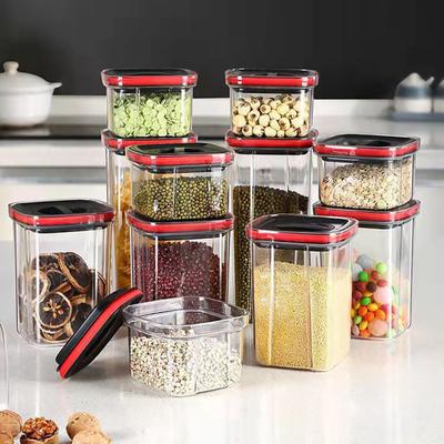 Uzavřená nádoba na potraviny Crisper Box s prachotěsným víkem, velká kapacita, průhledný design, stohovatelná, dobře těsnící, vzduchotěsná nádoba