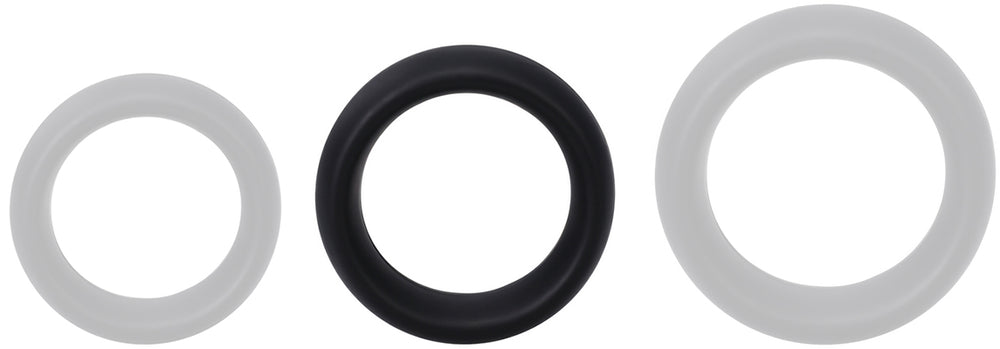 Cockring The Collar Medium 45 mm Noir - RockSolid by Doc Johnson - Cockrings Flexibles