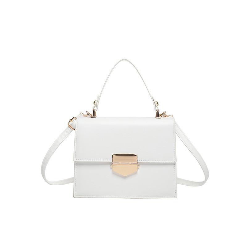 

Fashionable High-end Lock Buckle Handbag For Women 2024 Spring Street Trendy Shoulder Messenger Bag белый