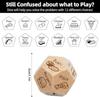 Beech Wood Twelve-Sided Decision Dice for Food, Activity, Movie, and Date Night