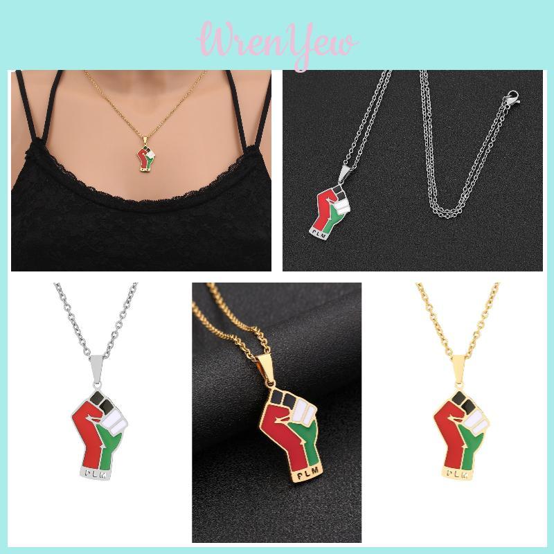 Nerezová ocel Palestinská mapa Přívěsek Náhrdelník Etnický styl Trendy Titanová ocel Doplněk pro pár