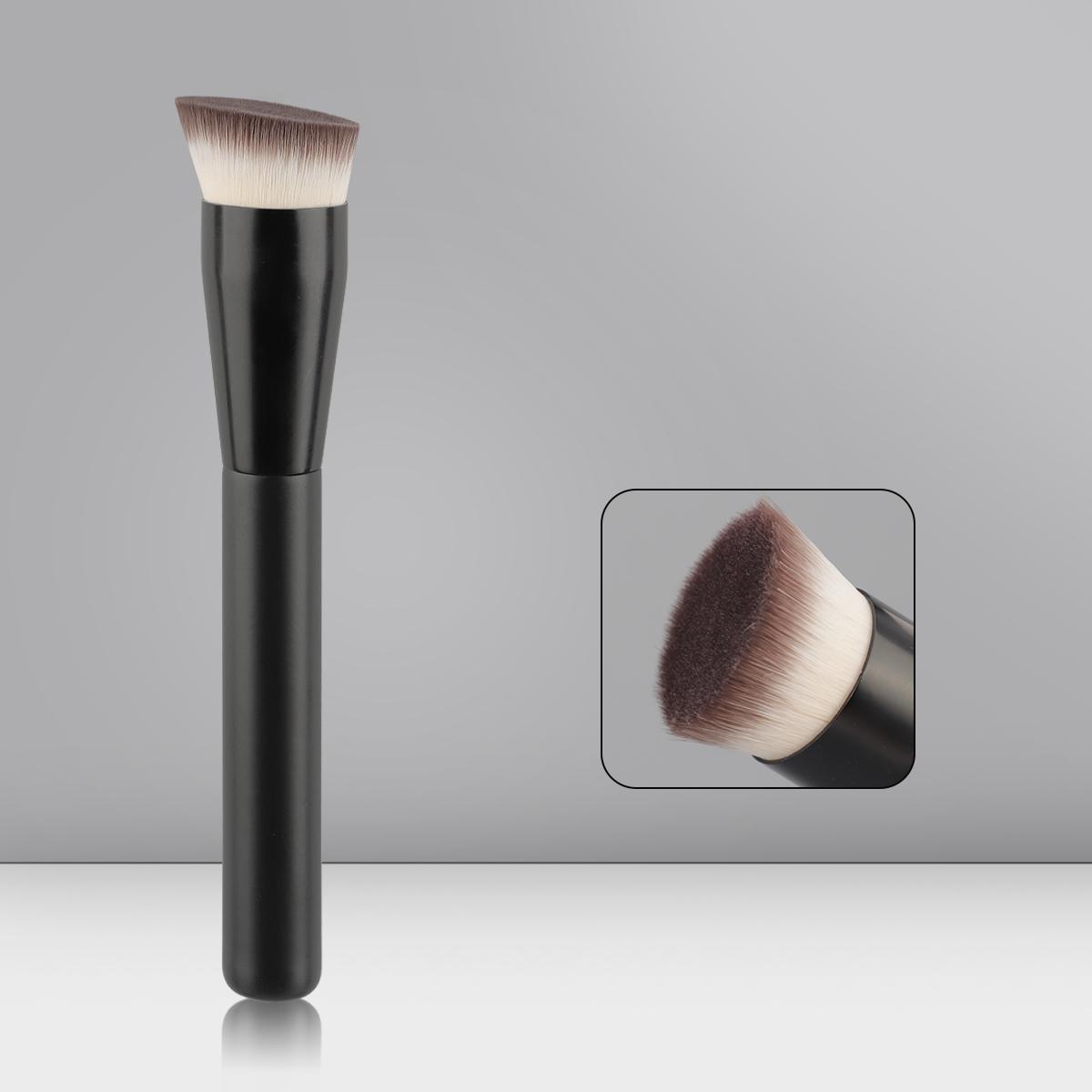 

Makeup Brushes Foundation Concealer Angled Seamless Cover Synthetic Dark Circle Liquid Cream Cosmetics Contour Brush Beauty Tool чёрный