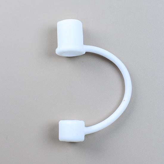 5Pcs Silicone Straw Cover for 8mm Large Diameter Straws Toppers U-Shaped Lanyard Straw Lid Dust-Proof Reusable Straw Protector for Glass Stainless