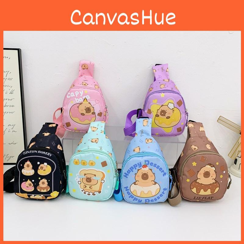 Capybara Donut Printed Shoulder Crossbody Chest Bags Children Cartoon Gifts