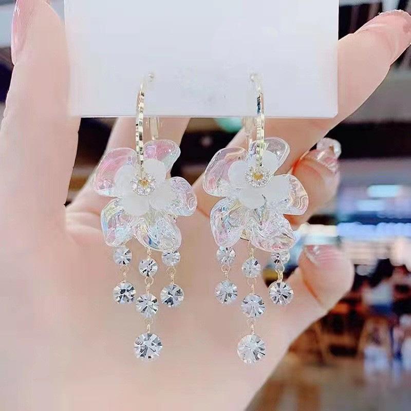 

Серьги-кисточки с цветочным узором из серебра 925 пробы и подвеской Vibrato Model