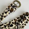 Stylish Leopard Print Adjustable Belt PU Leather Waist Strap Band With Retro Metal Clasp For Men And Women