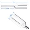 Dreld Angel Tuning Fork Set with Silicone Hammer and Soft Storage Bag Musical Silver (4096Hz, 4160Hz, 4225Hz) - Instrument,