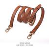 Adjustable Genuine Leather Crossbody Bag Strap - Thin Plain Weave for Women