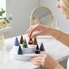 Crystal Cone Ring Holder Natural Stone Ring Stand Cone Shape Jewelry Display Stand for Retailer Home Storage Display