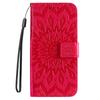 Applicable Motorola Edge 60 Fusion Embossed Mobile Phone Case Sun Flower Flip Leather Case Insert Card Money