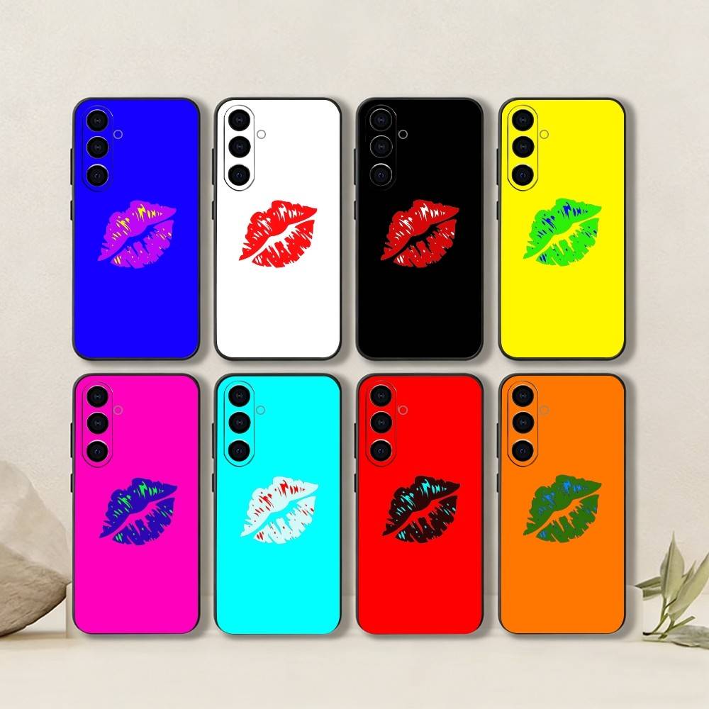 KISS Mark Phone Case For Samsung Galaxy A73,A72,A71,A70,A53,A52,A51,Soft Silicone Black Cover