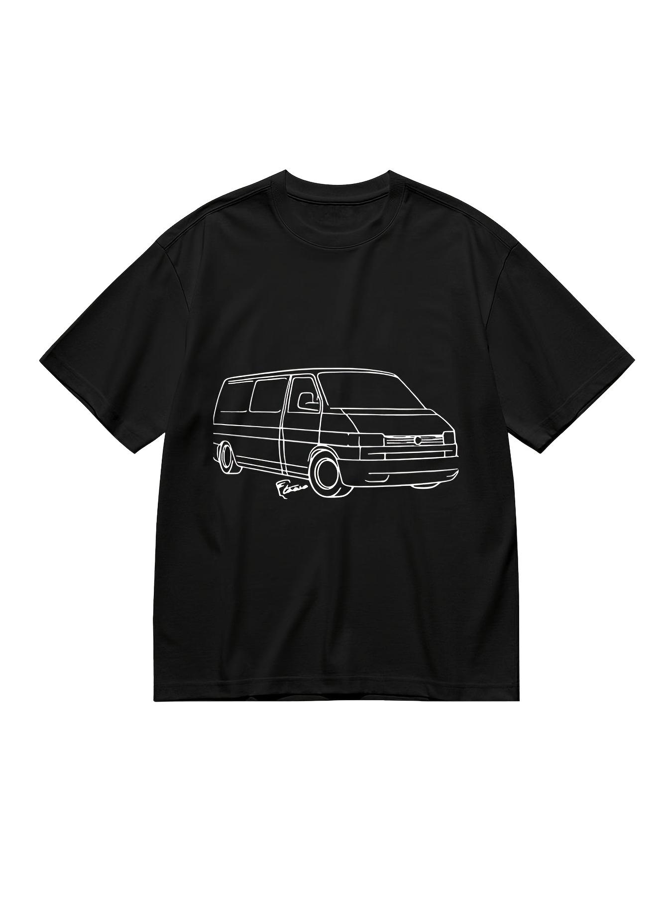 T-Shirt y2k T4 Bus Black/White S