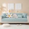 Washable Cotton Quilted Sofa Protector Non Slip Modern Embroidery Sofa Cover All Season Use