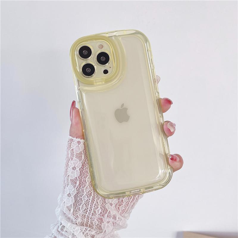 Invisible Folding Lens Bracket Holder Phone Case For iPhone 13 11 12 Pro Max 15 14 Plus Cute Candy Color Shockproof Bumper Cover
