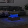 LED Coffee Table in Sonoma Oak 50 x 50 x 40 cm