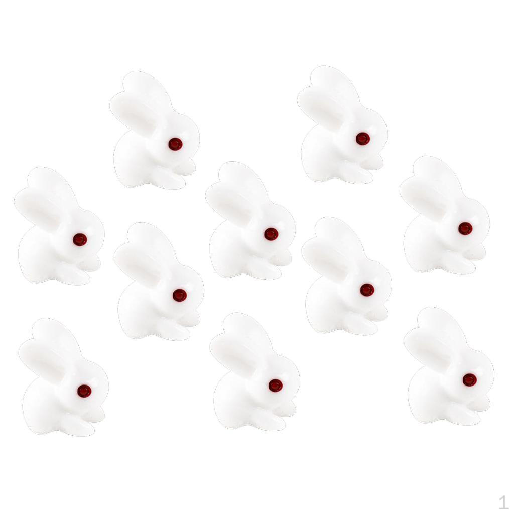 10 DIY Mini Miniature Fairy Garden Ornament Decor Rabbit Animal