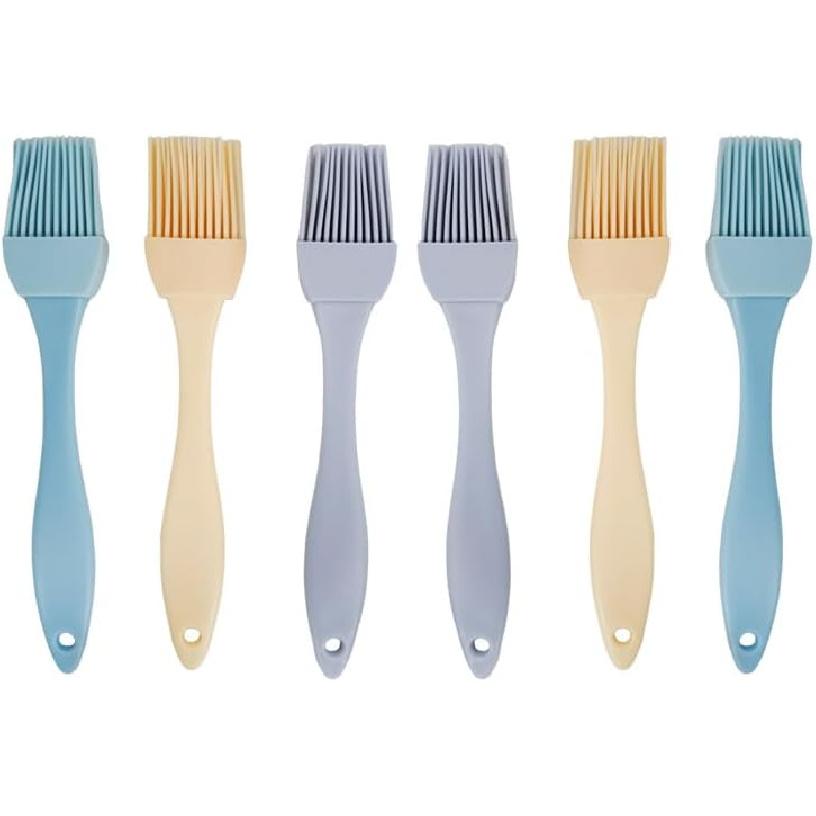 6 Pcs Silicone Basting Brush - Pastry Brushes for Cooking, Baking, BBQ Grilling, Sauce Brushing