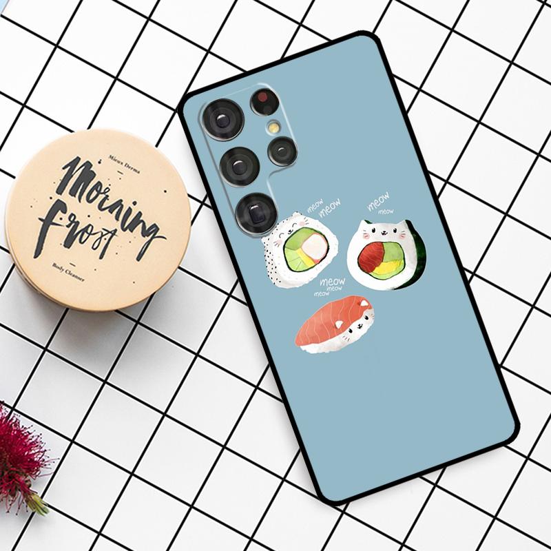 Sushi Food Case For Samsung Galaxy S24 FE S20 FE S21 S22 S23 S24 S25 Ultra S9 S10 S25 Plus Phone Cover